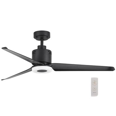 Reversible DC Ceiling Fan with Remote Control - Matte Black